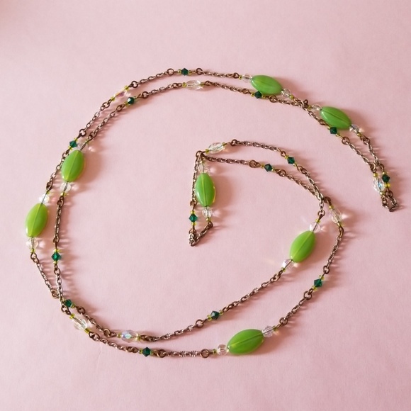 Long Flapper style beaded necklace! 1920's style - Picture 2 of 4